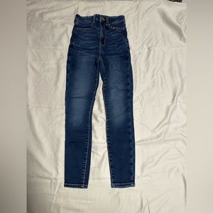 super high rise denim jeans